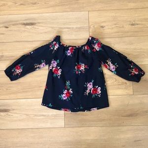 Nice blouse, Abercrombie, size 10, black, light purple, red, light pink, green